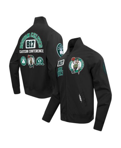Pro Standard Men's Black Boston Celtics Area Code Twill Full-Zip Jacket