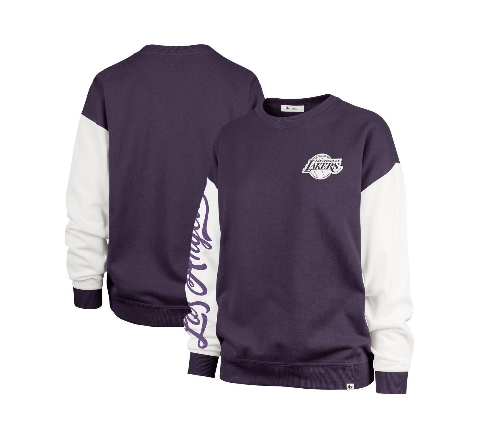Женский свитшот '47 Brand Los Angeles Lakers Purple Plus Size Oversized Rise Andie Pullover