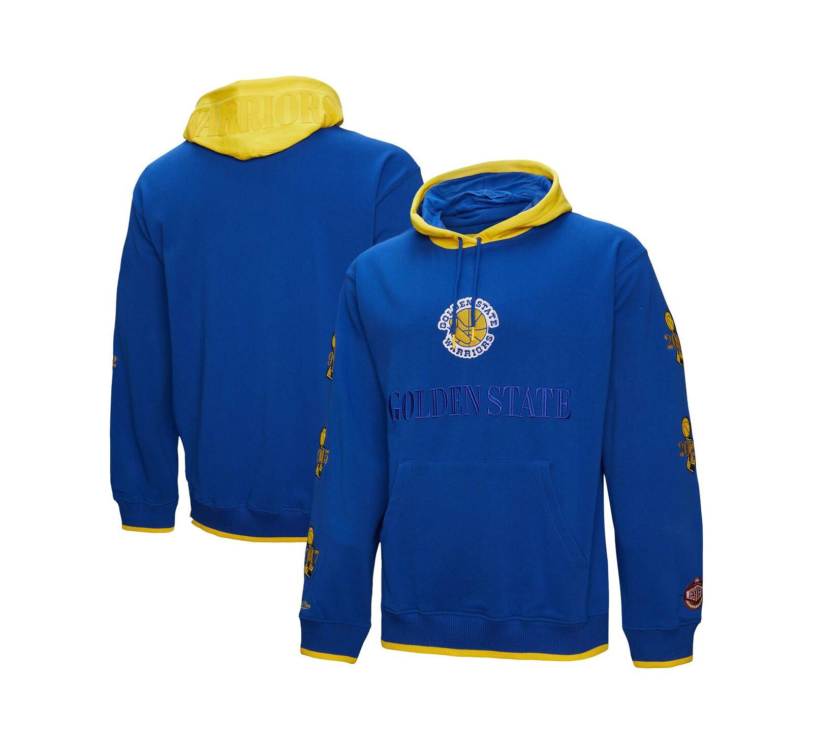 Мужское худи Mitchell & Ness Royal Golden State Warriors Hardwood Classics Team OG 3.0 Pullover
