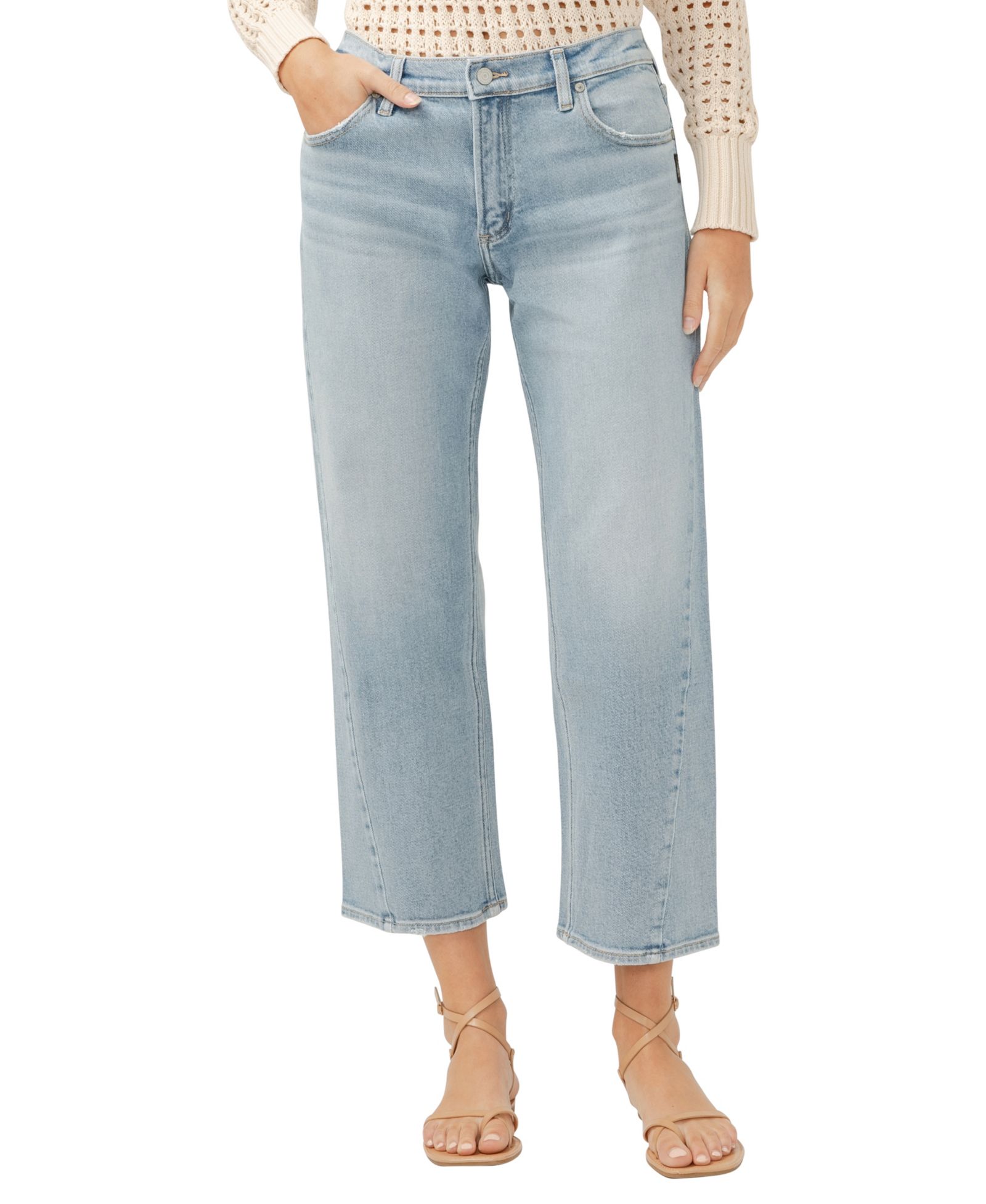 Женские джинсы Silver Jeans Co. Mid Rise Relaxed Straight Leg