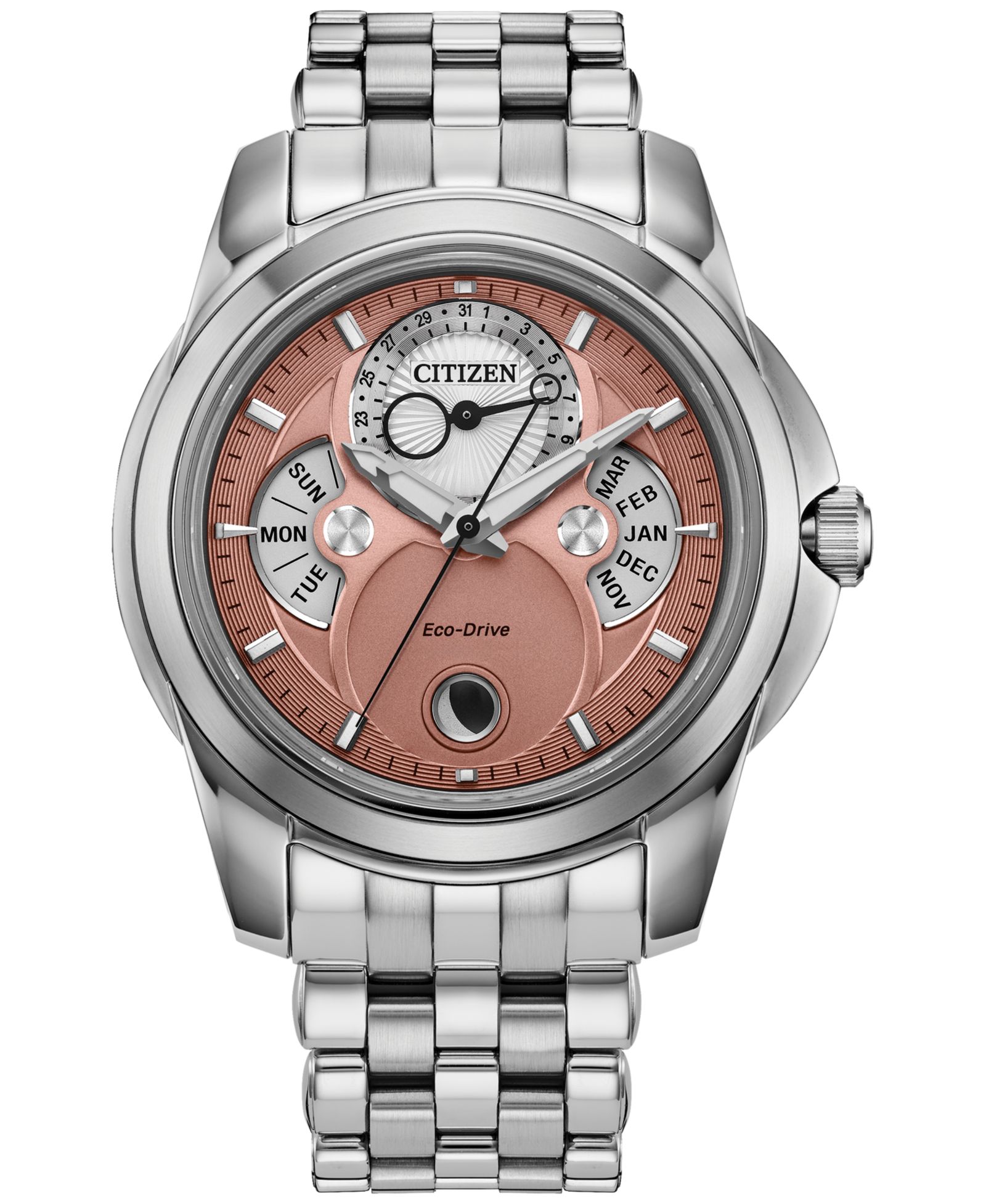 Мужские часы Citizen Classic Calendrier Silver-Tone Stainless Steel Bracelet 41.8mm