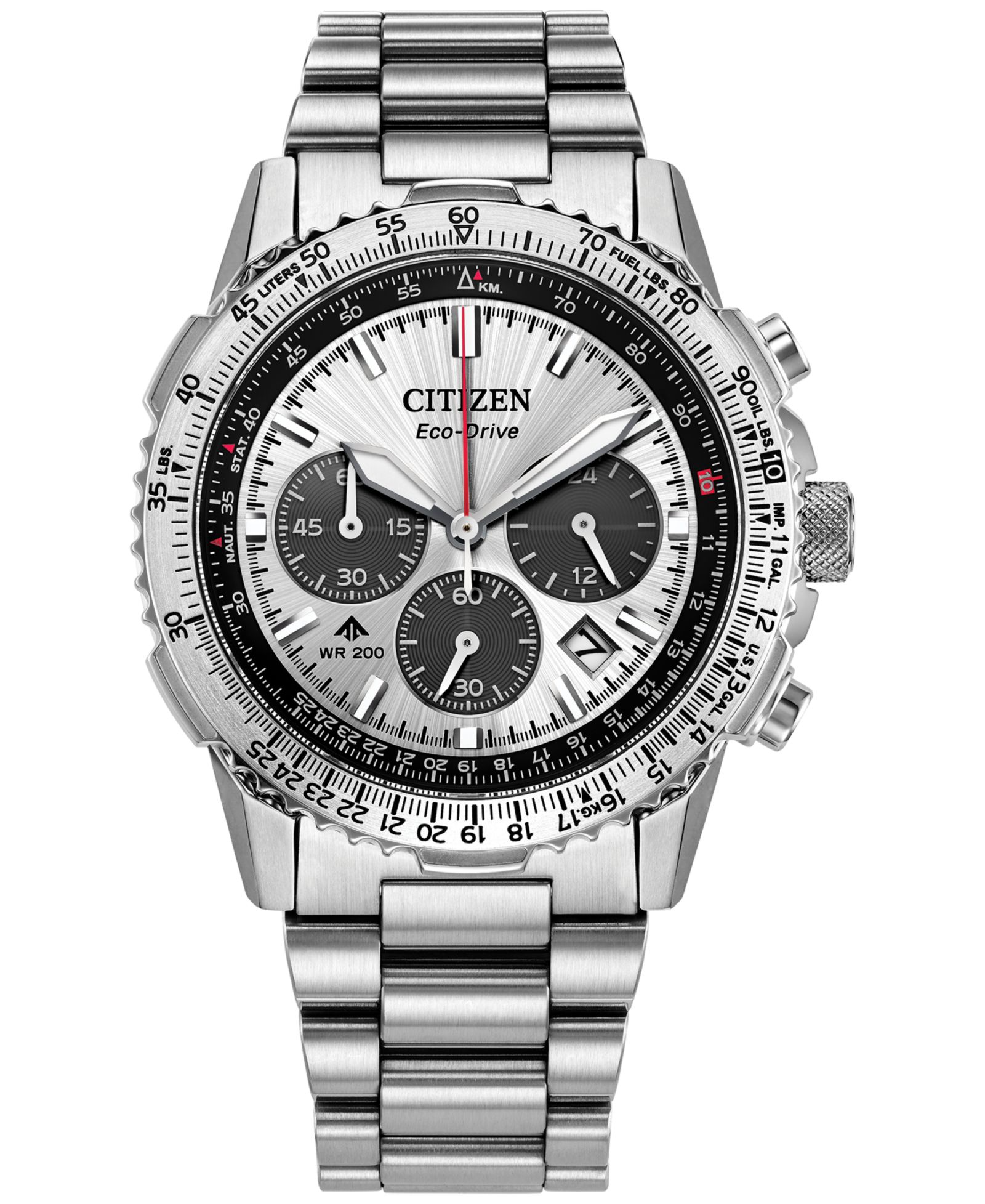 Мужские часы Citizen Promaster Air Navihawk со стальным браслетом 40mm