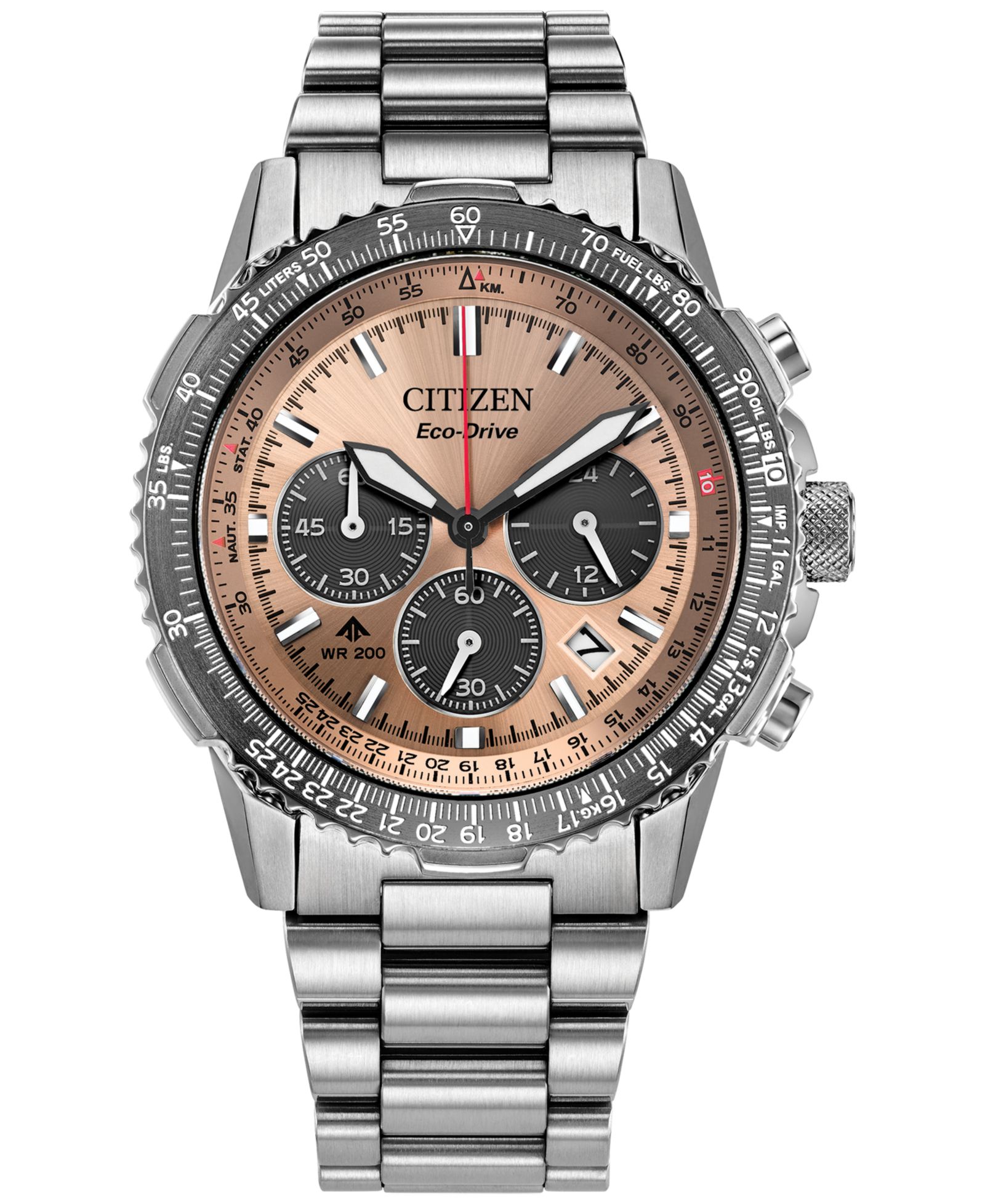 Citizen Men's Promaster Air Navihawk Silver-Tone Stainless Steel Bracelet Watch 40mm