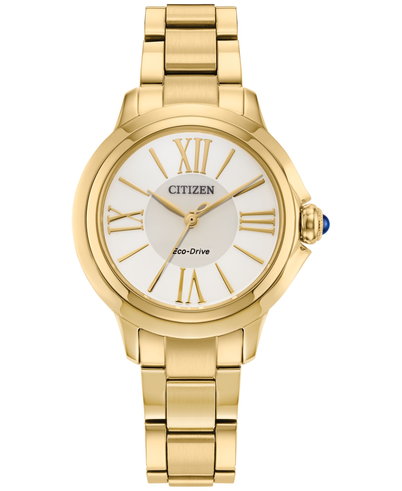 Citizen Женские классические золотистые часы на стальном браслете 31.5mm