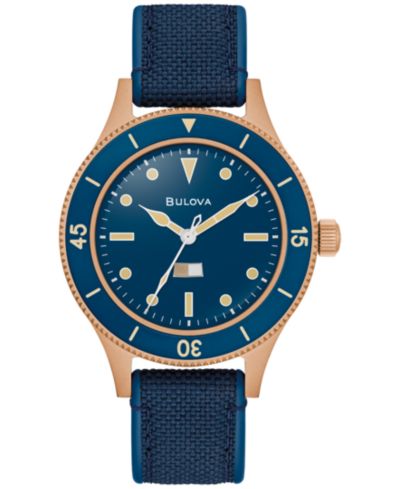 Автоматические мужские часы Bulova 150th Anniversary MIL-SHIPS Blue Nylon Strap 41mm