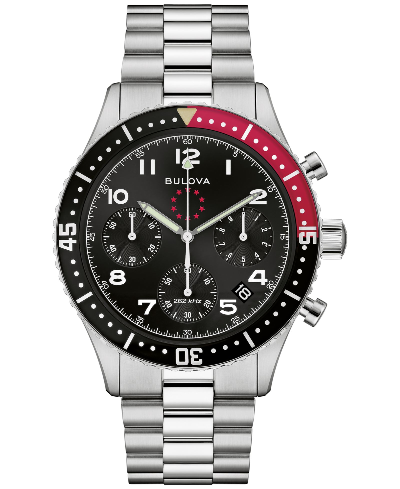 Мужские часы Bulova Marine Star Heritage Chronograph Stainless Steel Bracelet 43mm