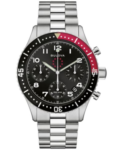 Мужские часы Bulova Marine Star Heritage Chronograph Stainless Steel Bracelet 43mm