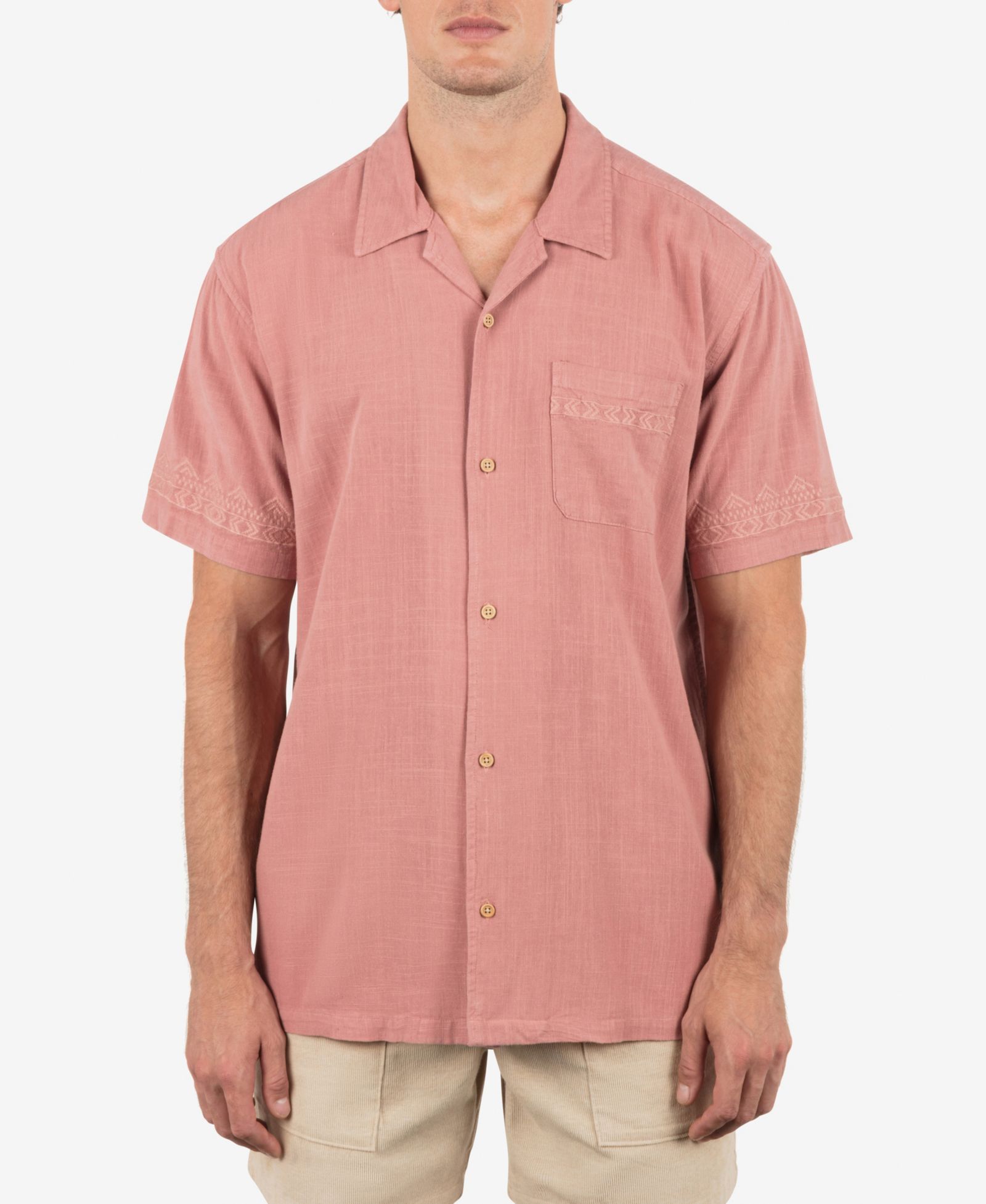 Мужская рубашка Hurley Men's Laguna Camp с вышивкой