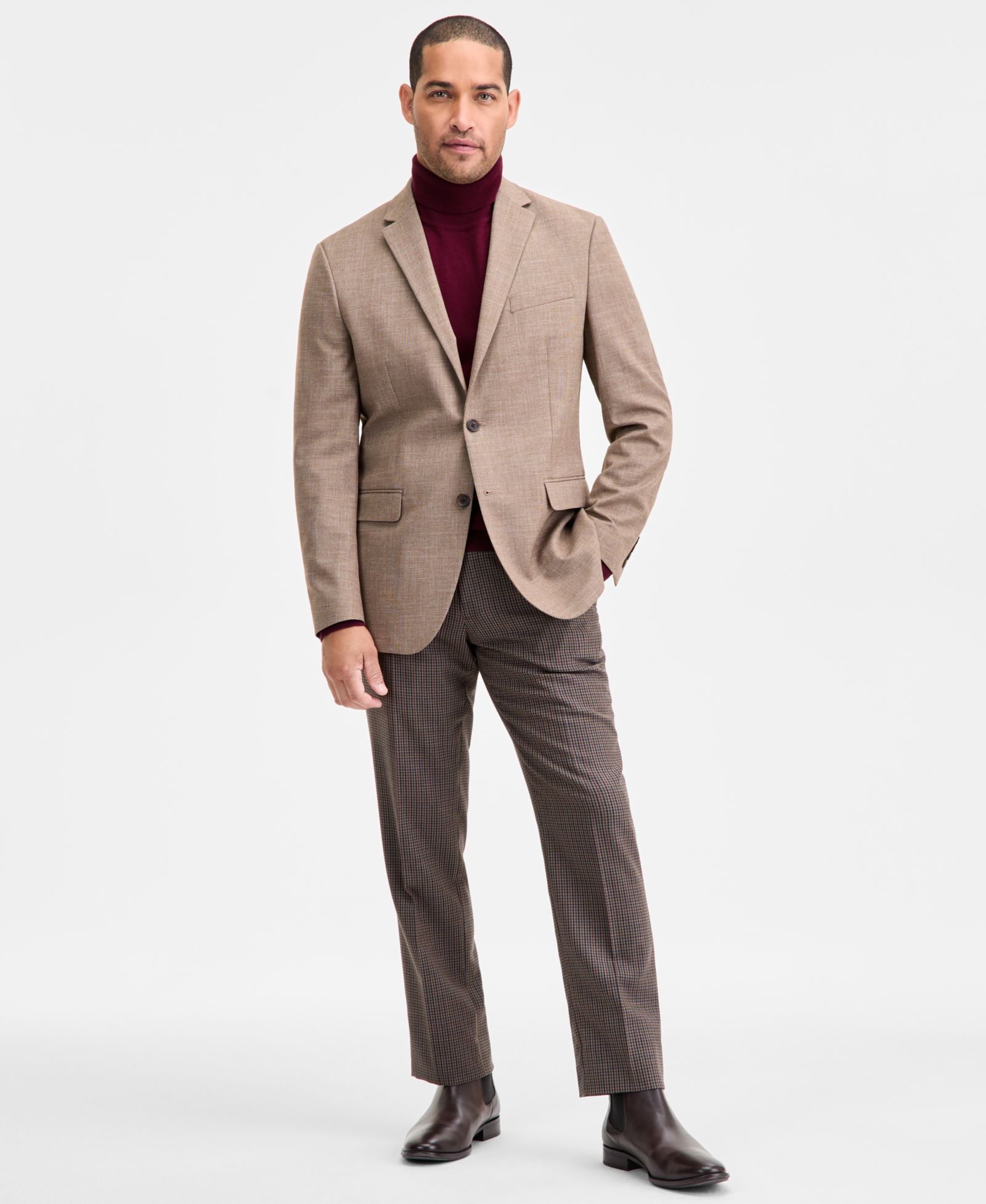Kenneth Cole Reaction Men's Slim-Fit Techni-Cole Solid Weave Sport Coat