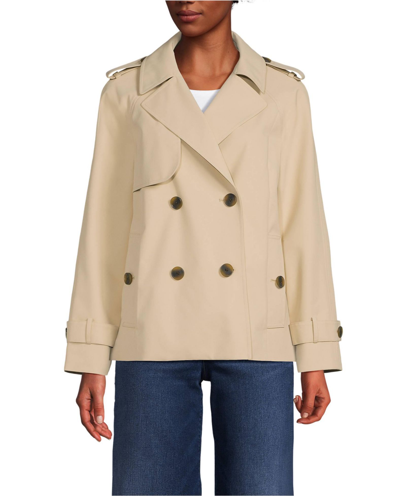Lands' End Women's Trench Rain Jacket