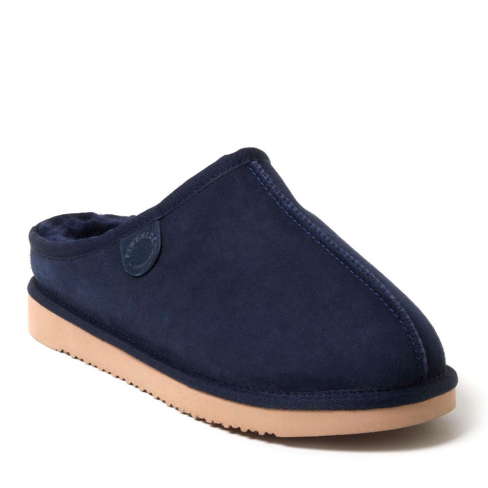 Dearfoams Men's Grafton Genuine Shearling Clog Slippers