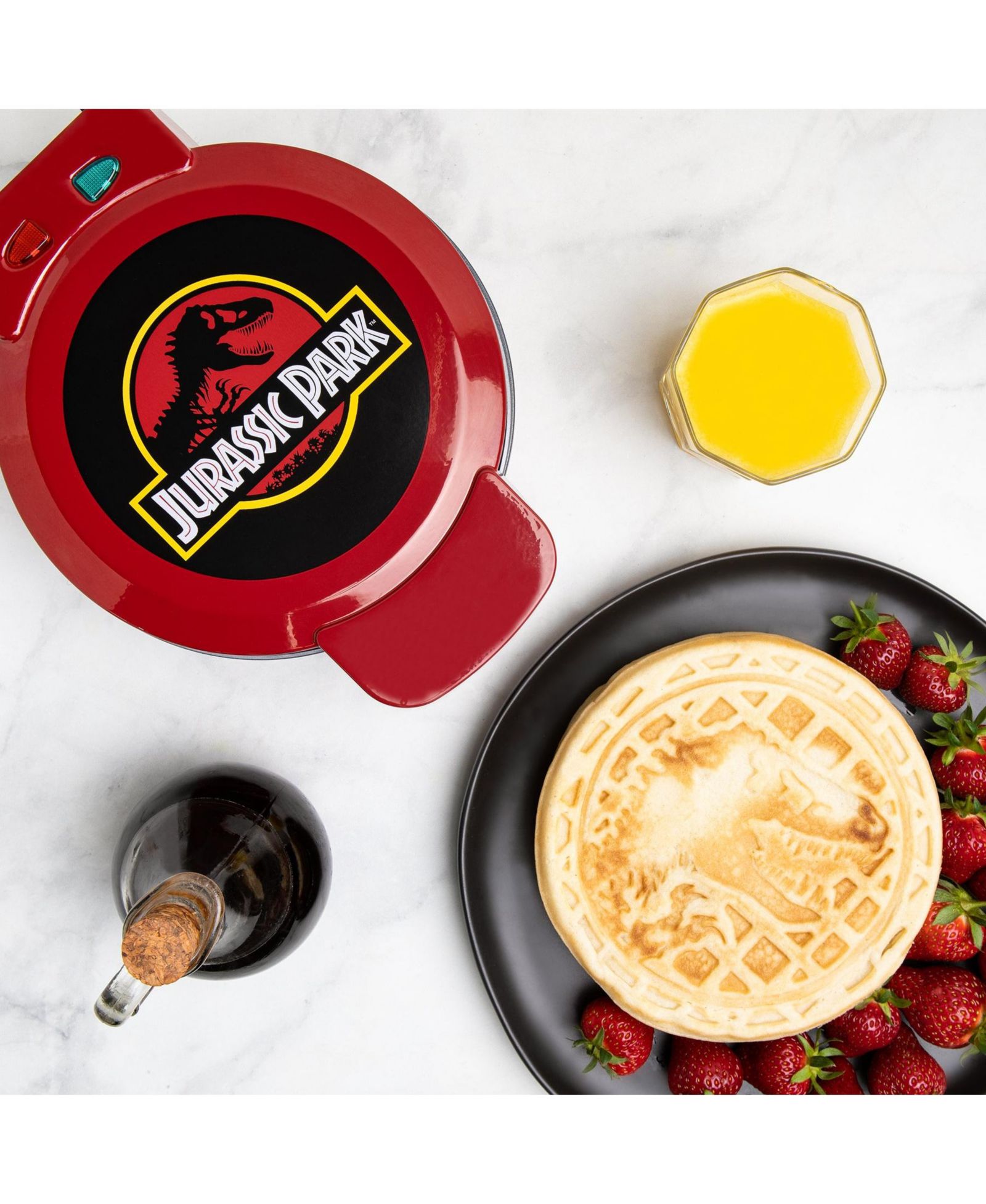 Uncanny Brands Jurassic Park Waffle Maker - T-Rex on Your Waffles