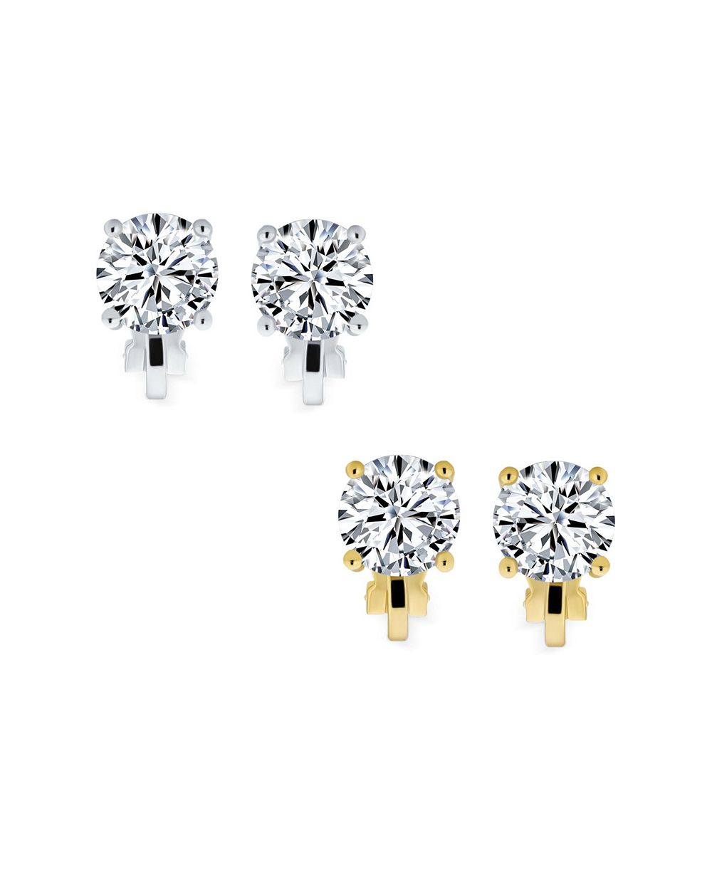 Серьги Bling Jewelry Multi Color CZ Clip-On