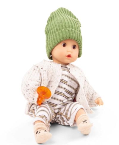 Gotz Muffin Baby Urban Stripes 13" Soft Body Baby Doll with Open/Close Sleeping Eyes, Ages 1+