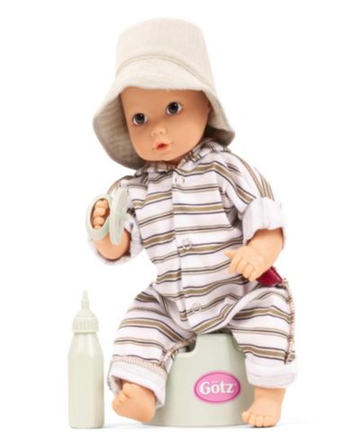 Gotz Urban Stripes 13" Potty Training Waterproof Baby Doll, Ages 1+