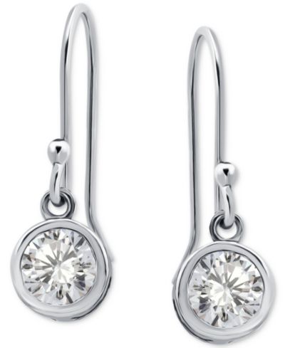 Серьги Giani Bernini Cubic Zirconia Bezel Drop в 18k Gold-Plated Sterling Silver