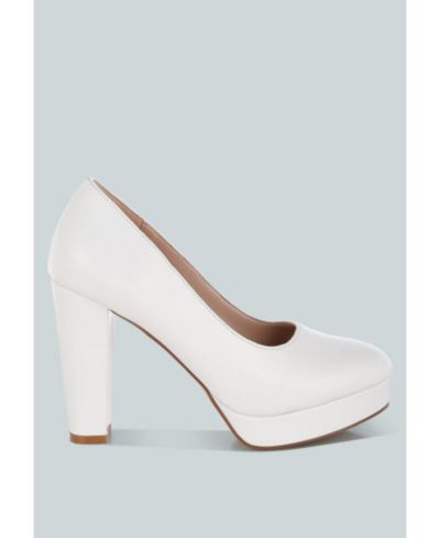 London Rag Женские туфли на устойчивом каблуке Damsor Faux Leather Block Heel Pumps