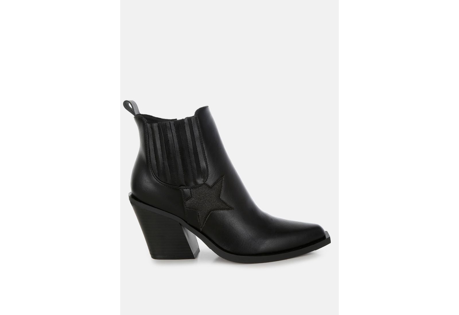 London Rag Women's Melt Down Glitter Star Detail Chelsea Boots