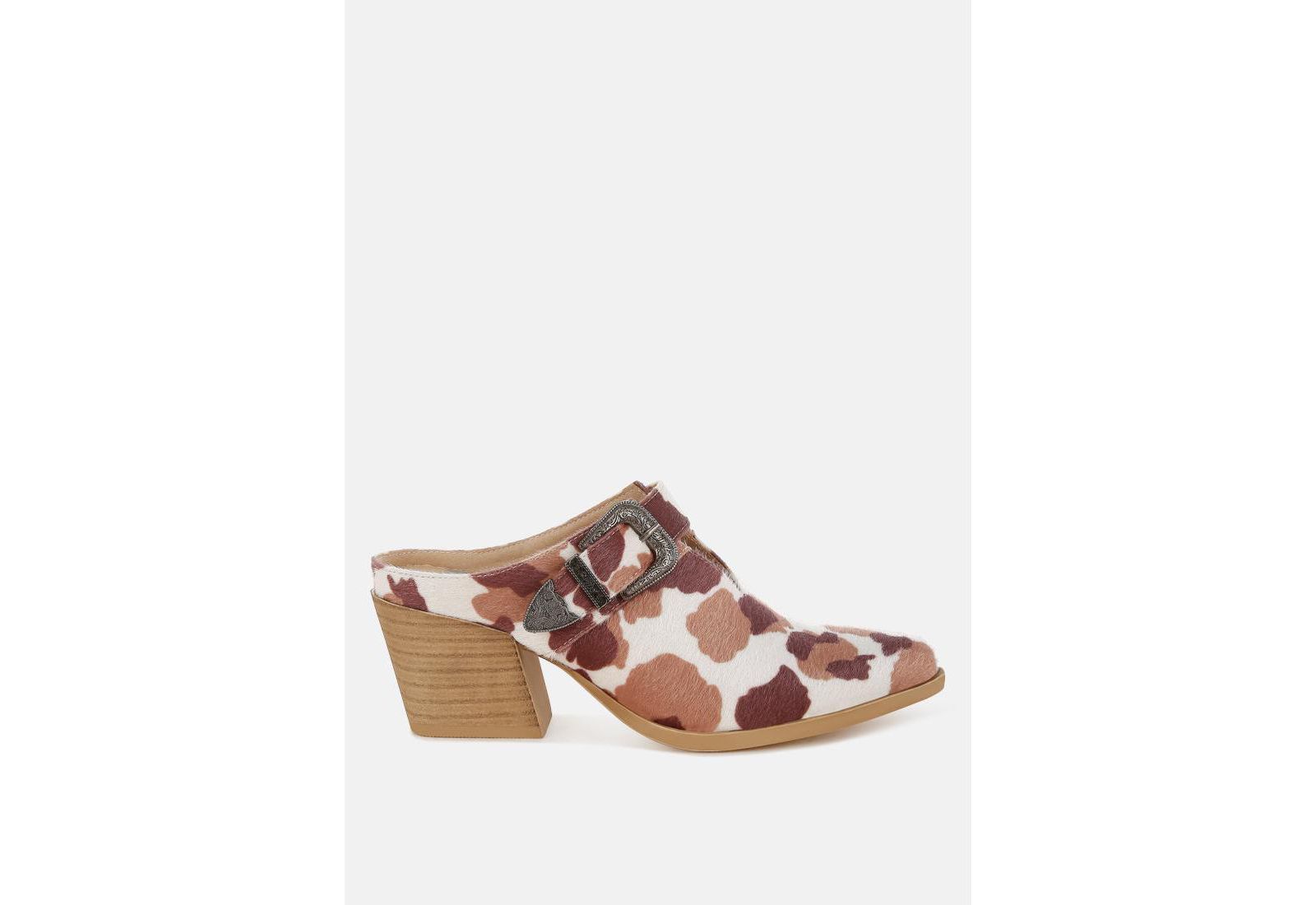 Rag & Co мюли Nometa Faux Suede Buckle Detail