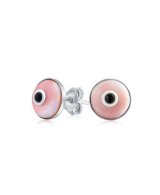 Bling Jewelry Spiritual Navy Evil Eye Stud Earrings .925 Sterling Silver