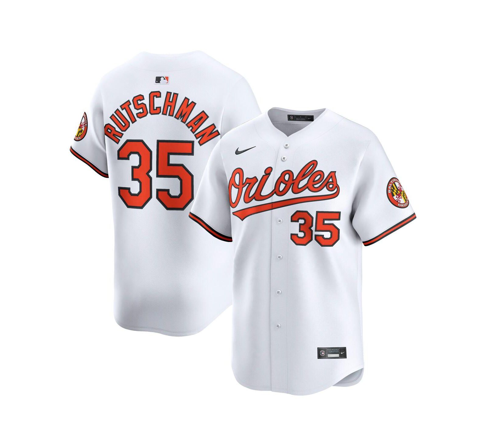 Мужская джерси Nike Adley Rutschman White Baltimore Orioles Home Limited Player