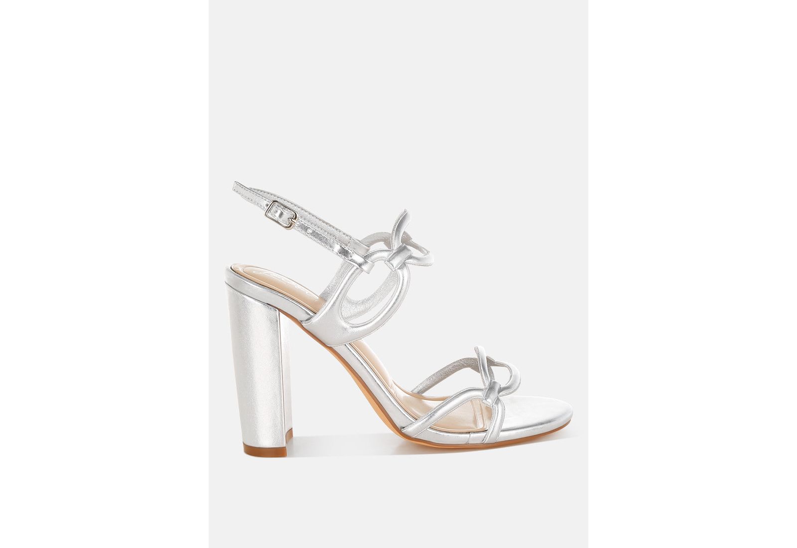 London Rag Women's Ryzah Metallic Cut Out Chain Sandals