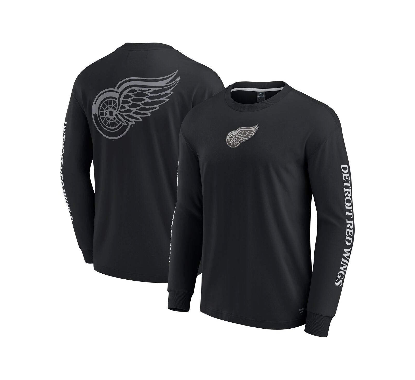 Fanatics Men's Black Detroit Red Wings Elements Strive Long Sleeve T-Shirt