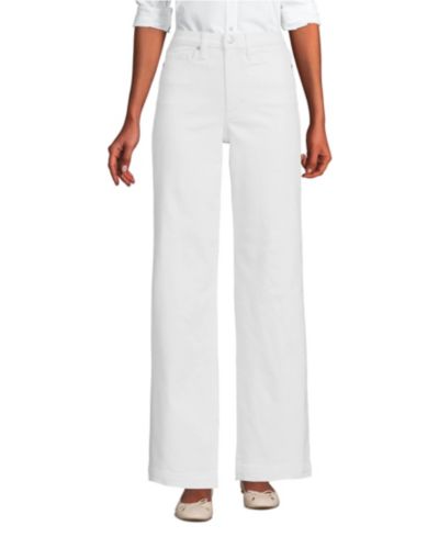 Lands' End Women's High Rise Wide Leg Denim Jeans