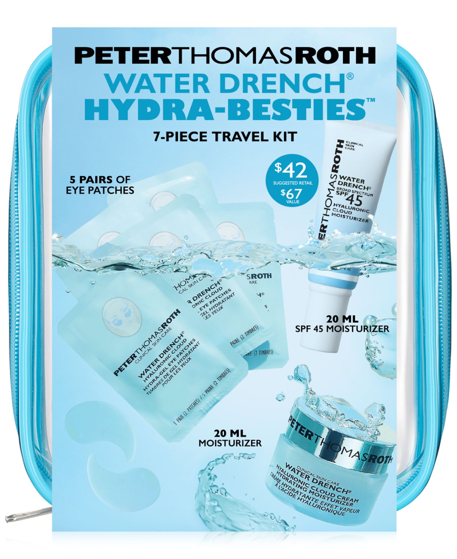 Набор по уходу за кожей Peter Thomas Roth 7-Pc. Water Drench Hydra-Besties Travel Set