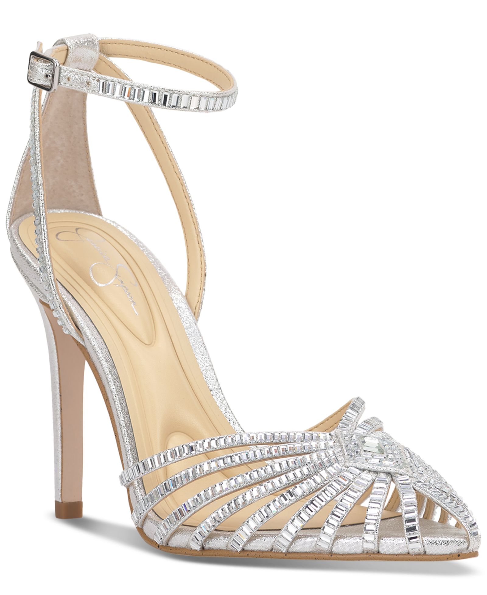 Jessica Simpson Женские туфли-лодочки Paveri Huarache с камнями