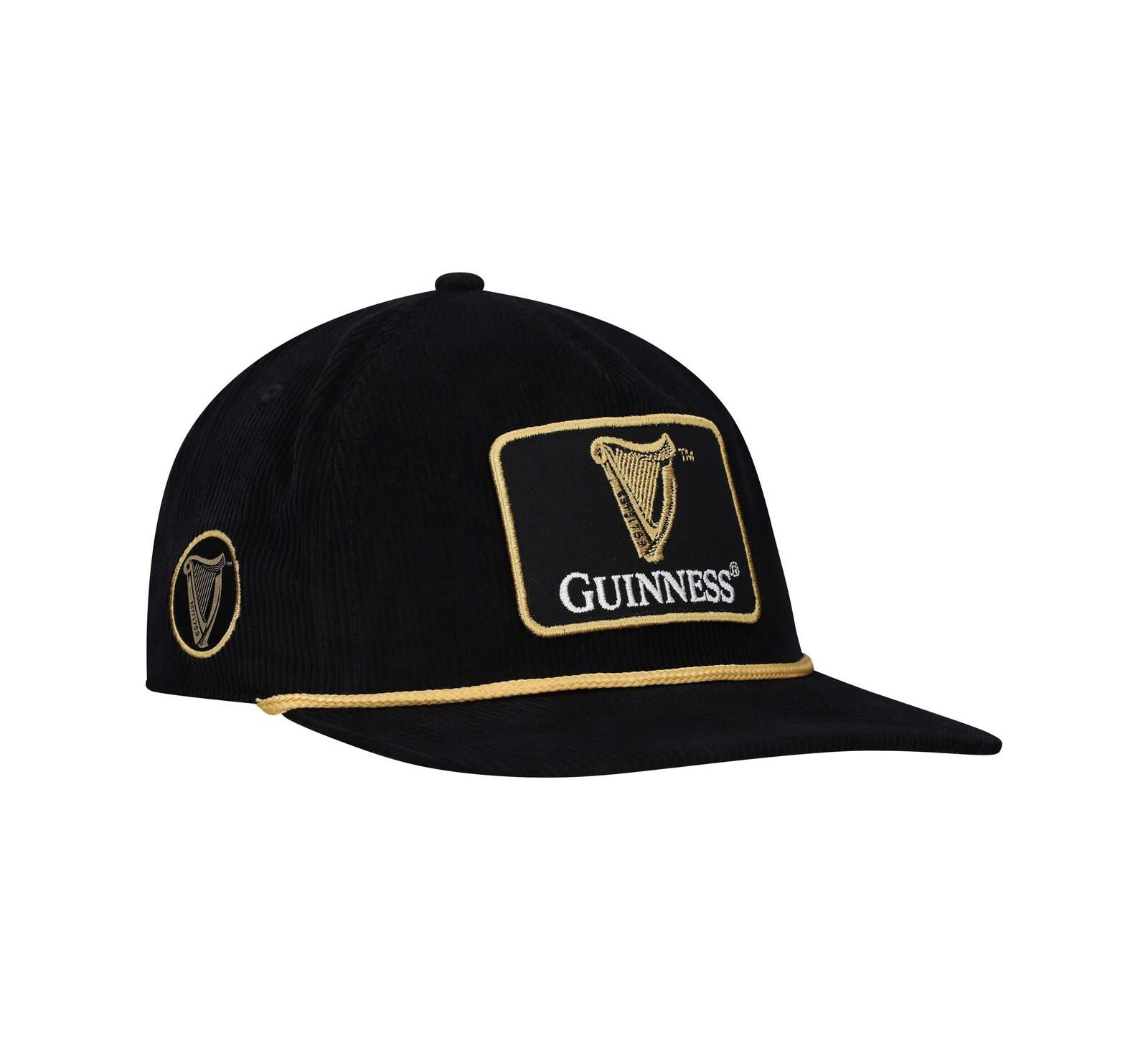 Мужская кепка Lids Black Guinness Golfer регулируемая