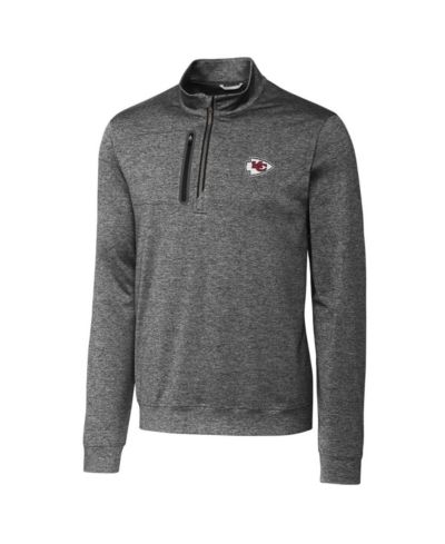 Мужская куртка Cutter & Buck Kansas City Chiefs Stealth с молнией на четверть, серая