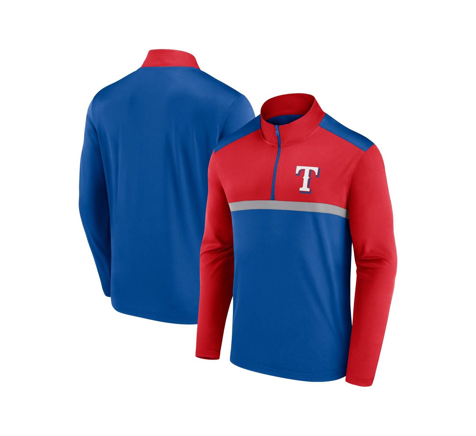 Мужская кофта Fanatics Texas Rangers Unstoppable с молнией на четверть, королевский синий