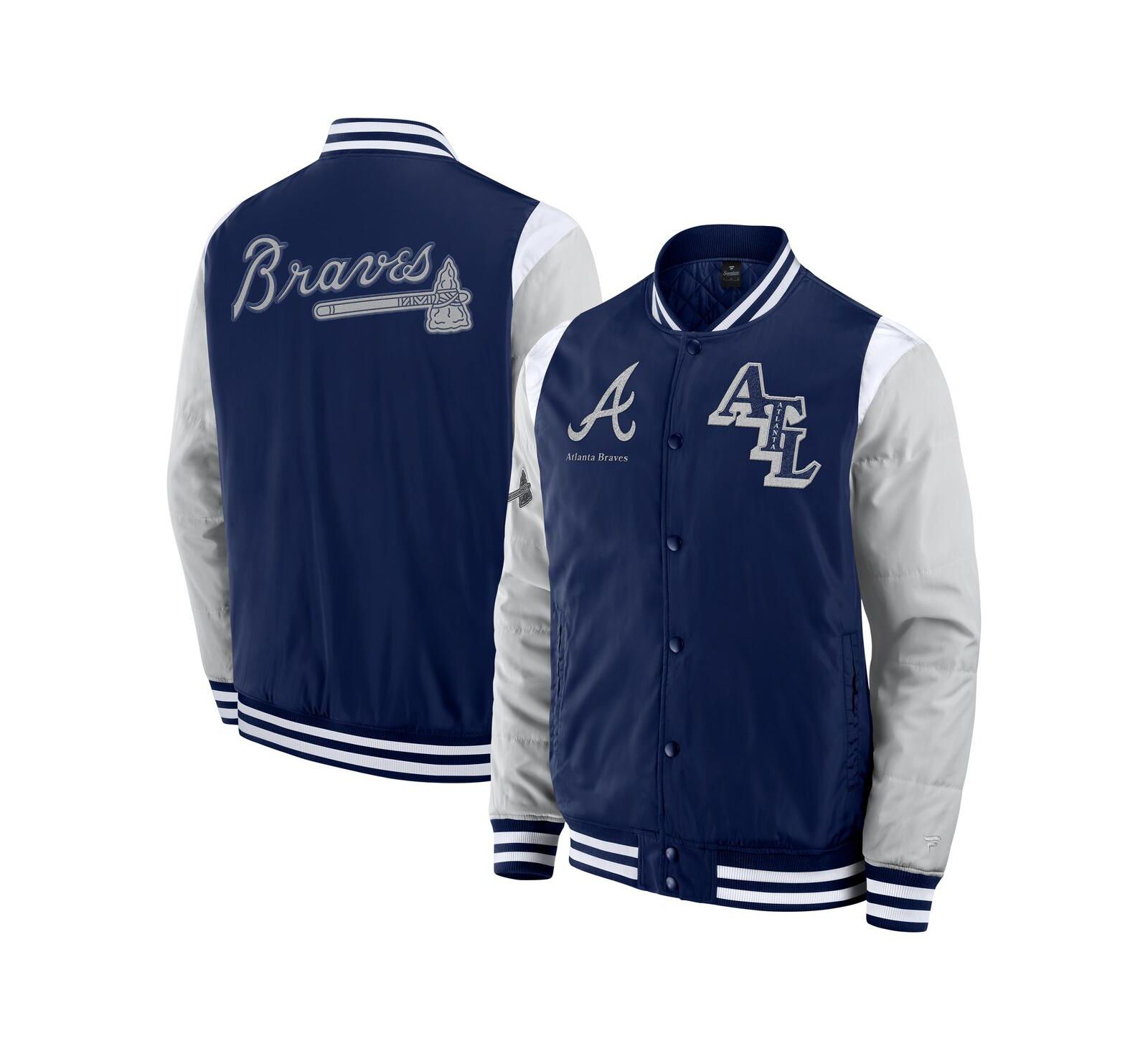 Fanatics Men's Navy Atlanta Braves Elements Elite Full-Snap Jacket