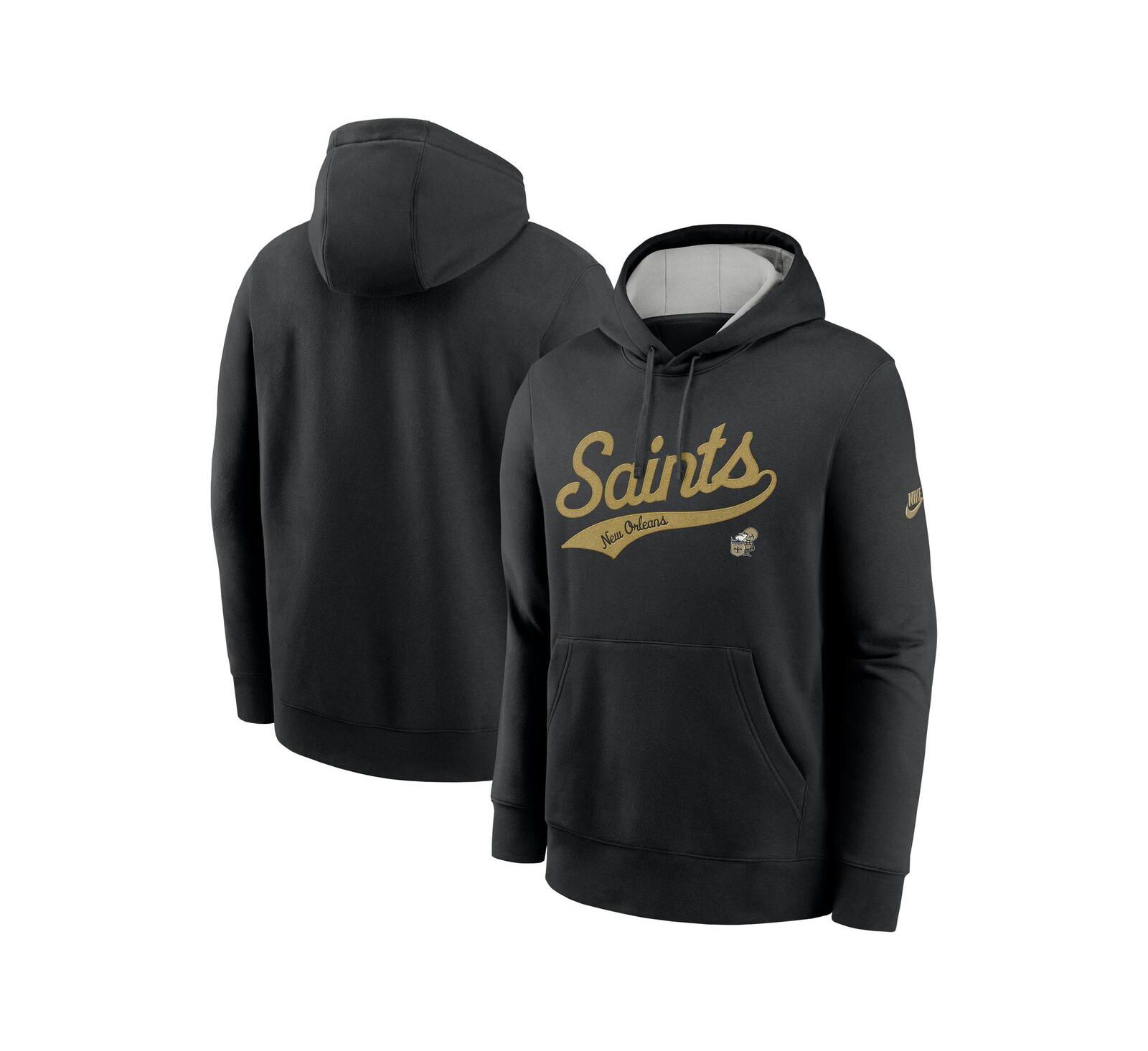 Nike Мужское худи New Orleans Saints Rewind Club Logo Black