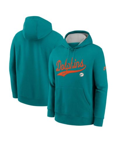 Мужское худи Nike Aqua Miami Dolphins Rewind Club Logo Pullover