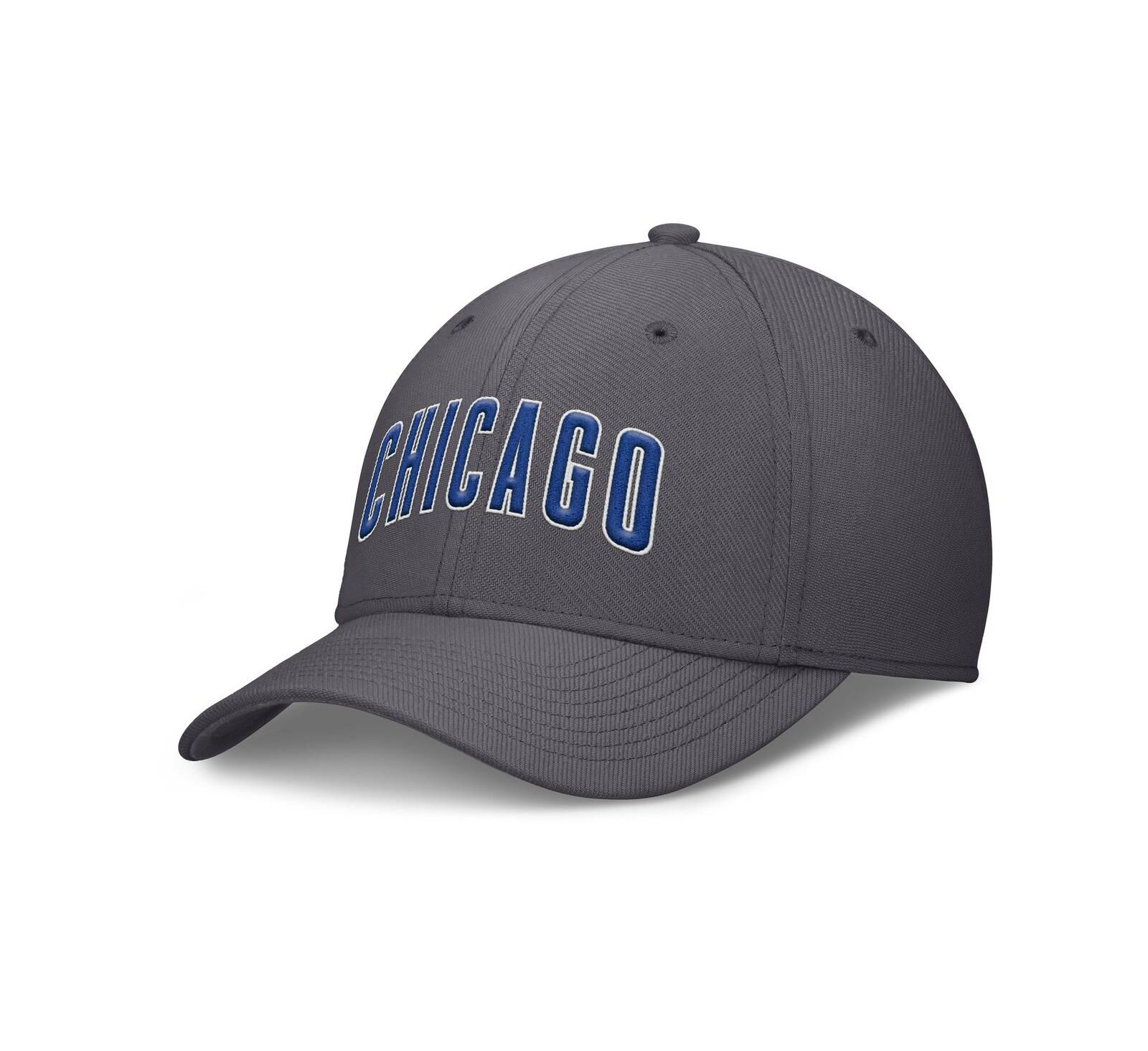 Nike Men's Gray Chicago Cubs Swoosh Performance Flex Hat