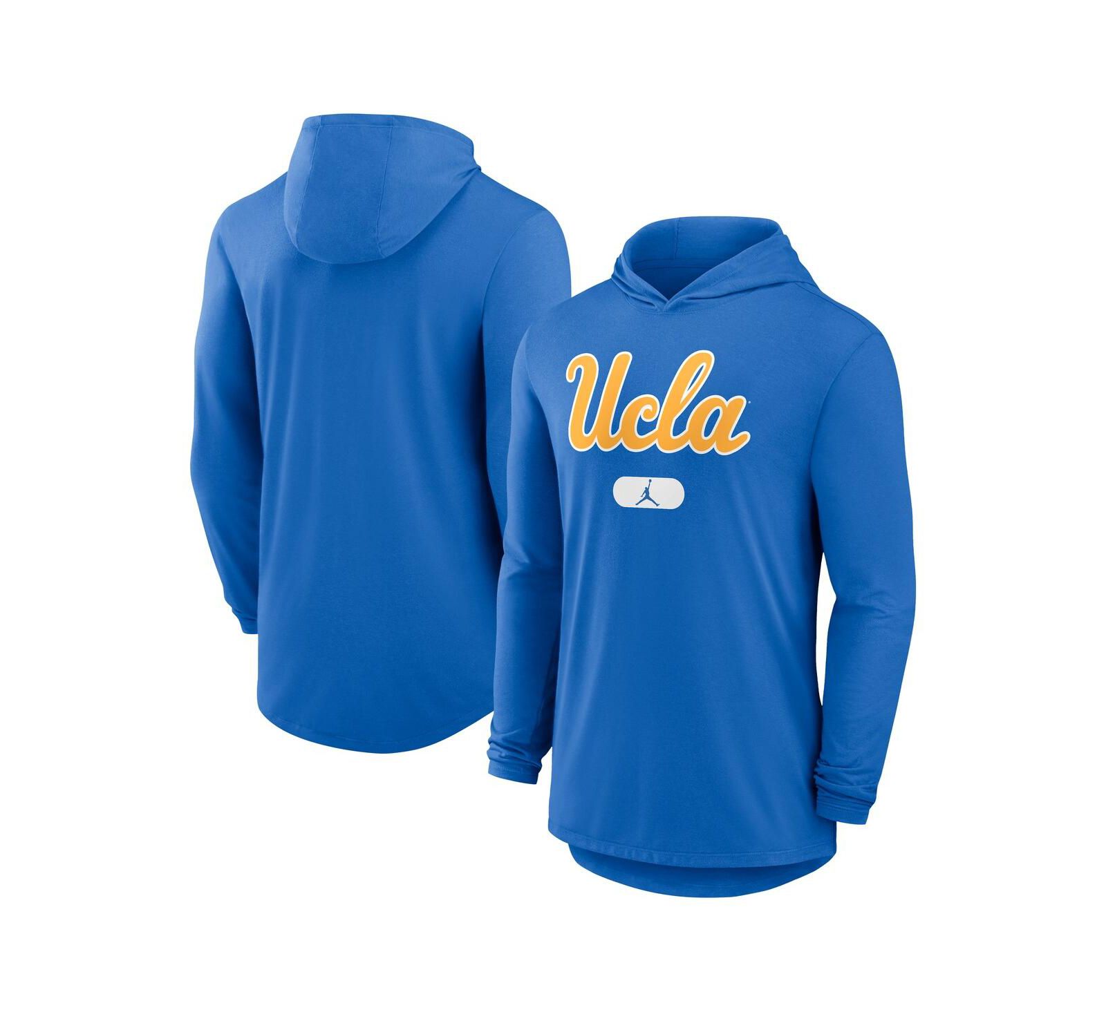 Мужская футболка-худи Jordan Blue UCLA Bruins Lightweight Performance Long Sleeve