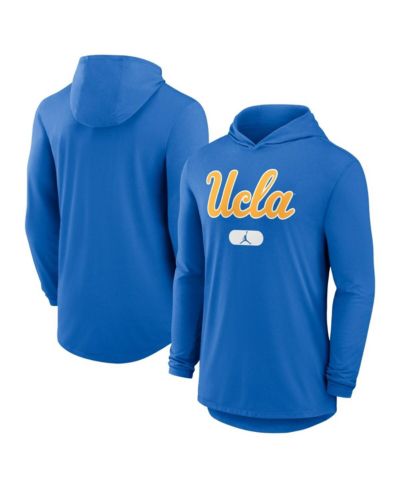 Мужская футболка-худи Jordan Blue UCLA Bruins Lightweight Performance Long Sleeve