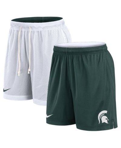 Nike Men's White/Green Michigan State Spartans Primetime Reversible Performance Shorts