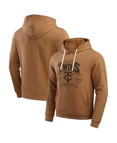 Darius Rucker Collection by Fanatics Мужское флисовое худи Tan Minnesota Twins Camp Fleece Pullover Hoodie