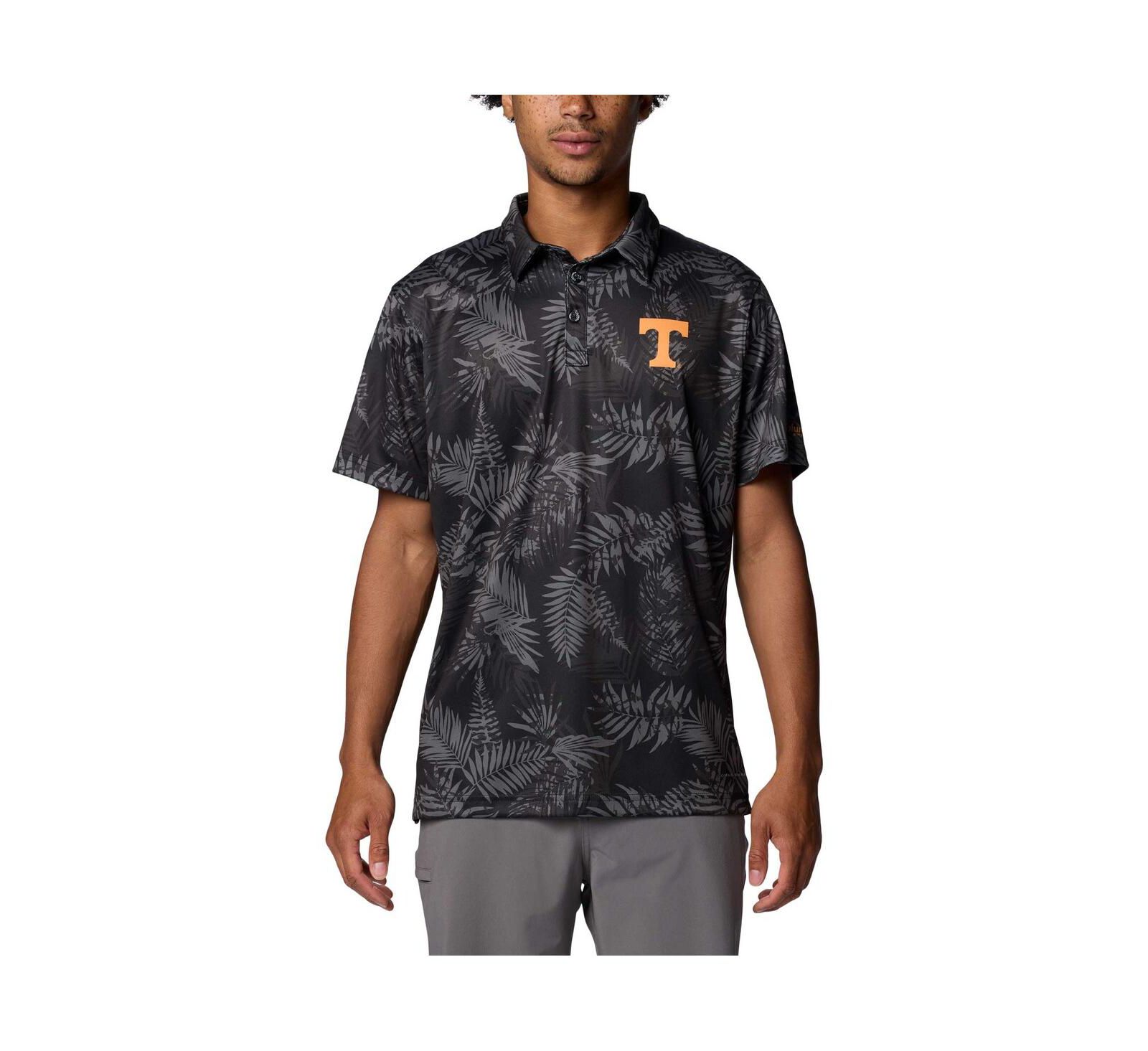 Columbia Men's Black Tennessee Volunteers PFG Super Terminal Tackle Omni-Shade Bangalows Polo