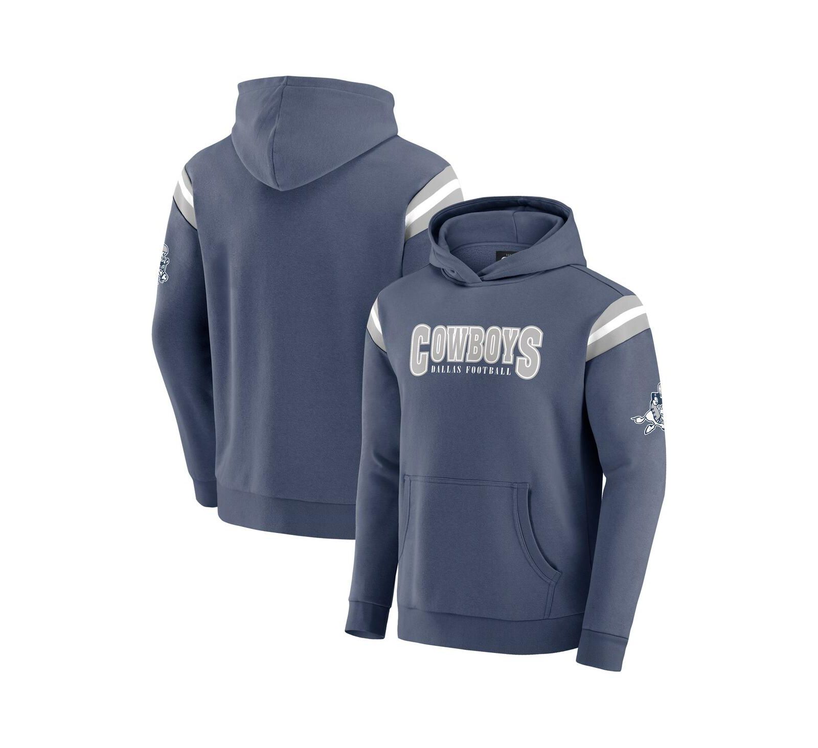 Мужское худи Darius Rucker Collection by Fanatics Navy Dallas Cowboys Throwback Pullover Hoodie