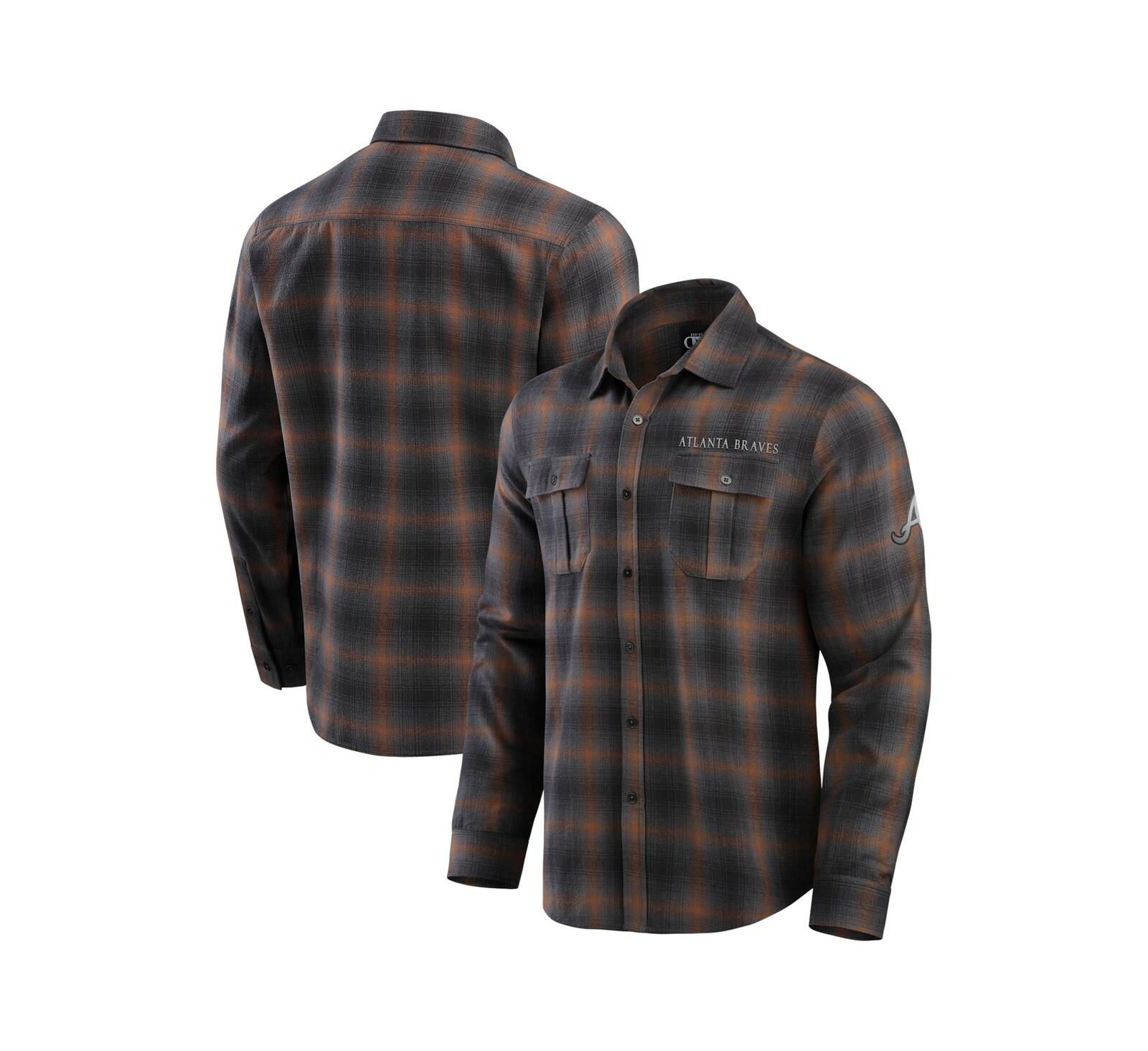 Мужская фланелевая рубашка Darius Rucker Collection by Fanatics Atlanta Braves Classic Long Sleeve Button-Up