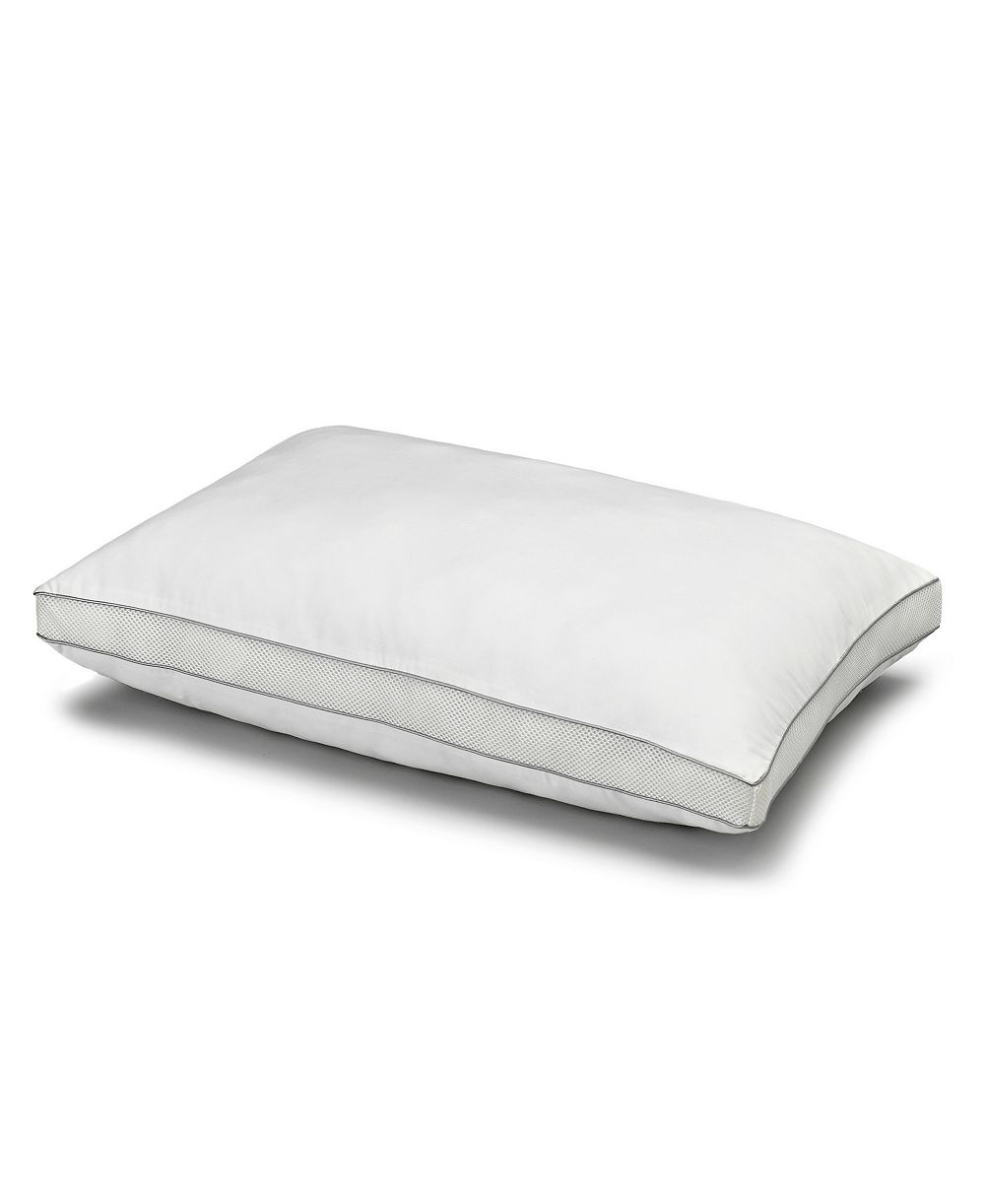 Ella Jayne Cotton Mesh Gusseted Medium Density Pillow, Queen