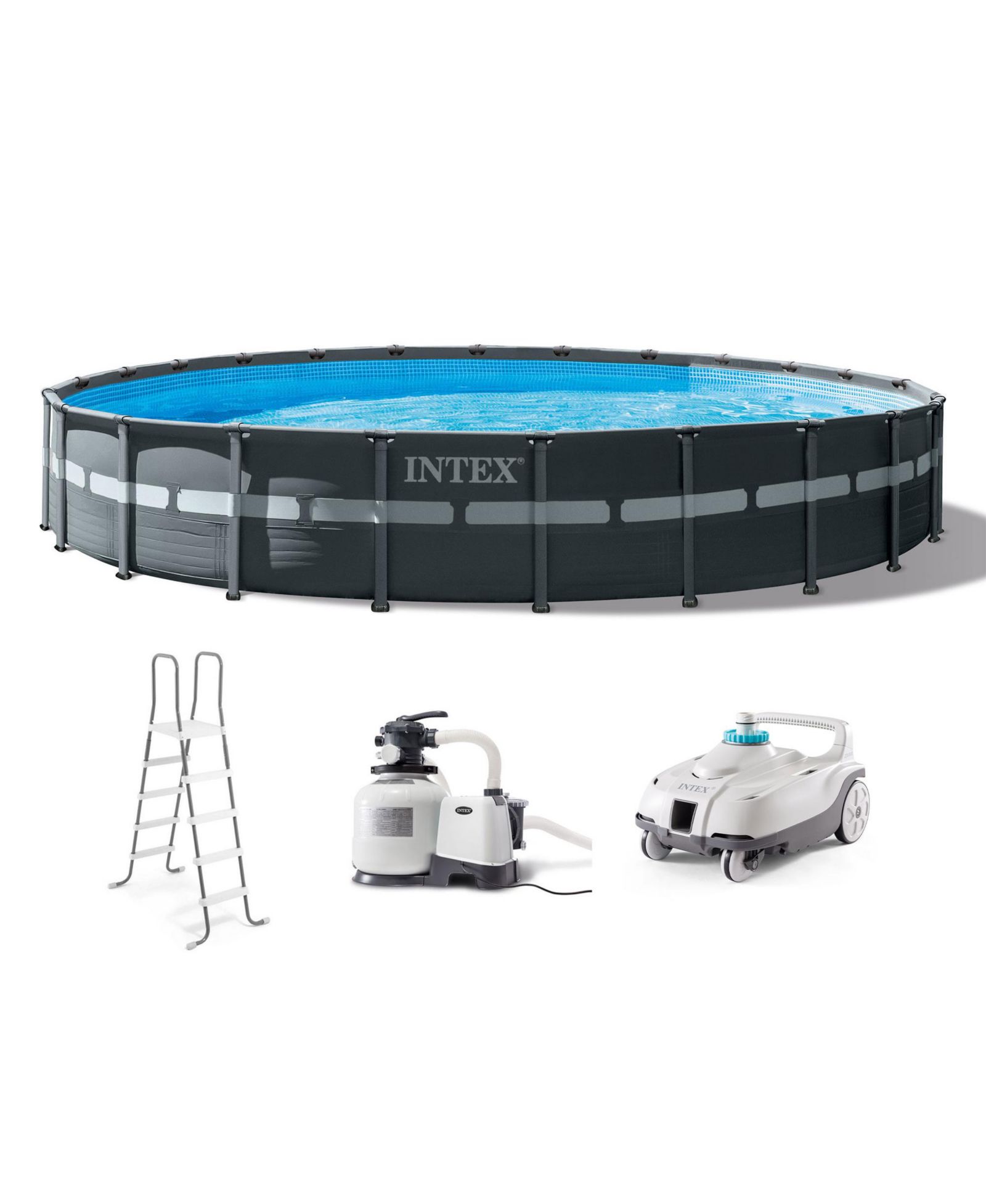 Intex ZX100 Auto Pressure Side Pool Cleaner w/Ultra XTR Deluxe Swimming Pool Set