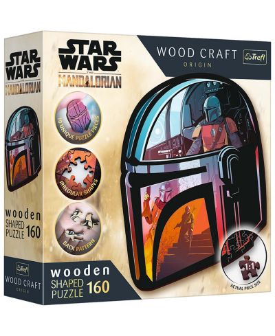 Деревянная головоломка Trefl Star Wars The Mandalorian на 160 деталей, 12+