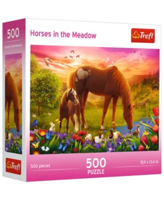 Пазл Trefl Red 500 Piece Jigsaw Puzzle - Family of Horses