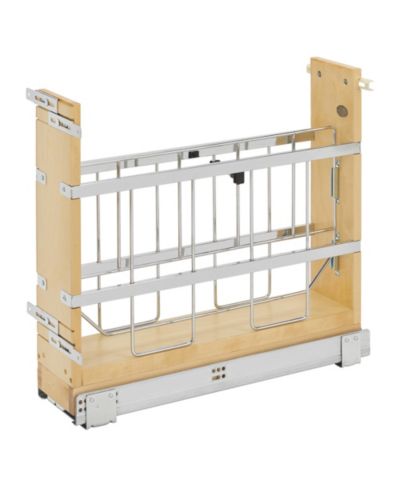 Rev-A-Shelf 5" Pullout Cabinet Tray Divider Organizer w/ Soft-close, 447-BCSC-5C