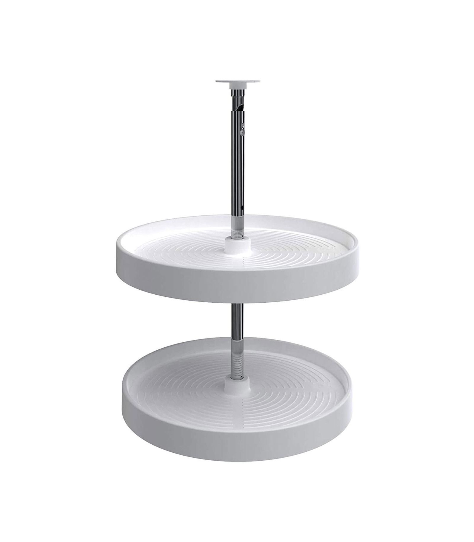 Rev-A-Shelf 18'' Lazy Susan Full-Circle Polymer Two-Shelf, White, 2062-18-11-1